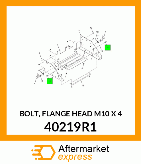 BOLT, FLANGE HEAD M10 X 4 40219R1