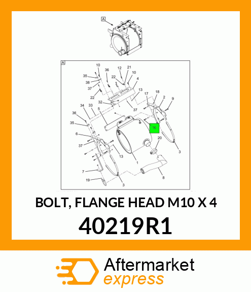 BOLT, FLANGE HEAD M10 X 4 40219R1