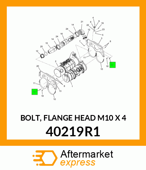 BOLT, FLANGE HEAD M10 X 4 40219R1