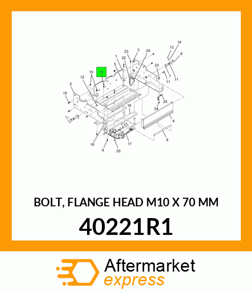BOLT, FLANGE HEAD M10 X 70 MM 40221R1