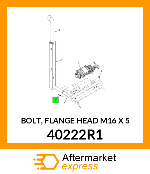 BOLT, FLANGE HEAD M16 X 5 40222R1