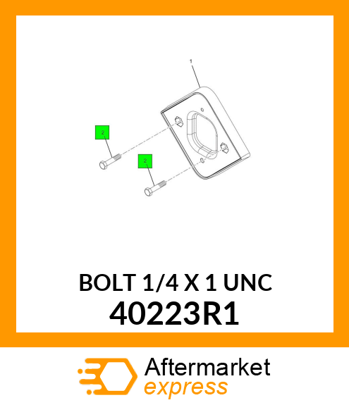 BOLT 1/4" X 1" UNC 40223R1