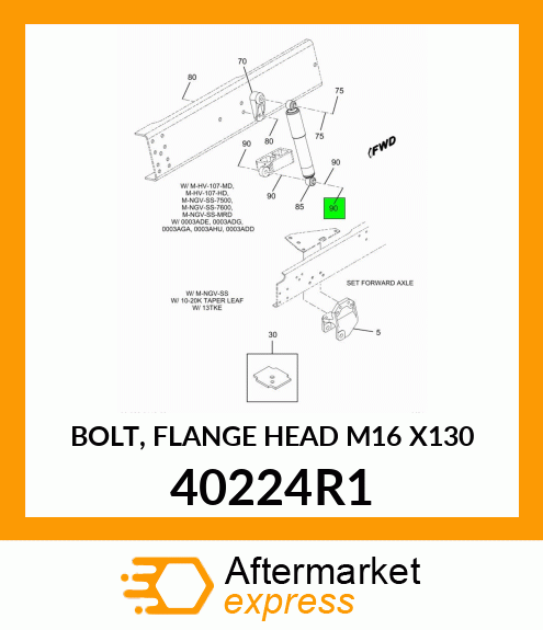 BOLT, FLANGE HEAD M16 X130 40224R1
