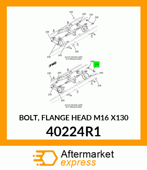 BOLT, FLANGE HEAD M16 X130 40224R1