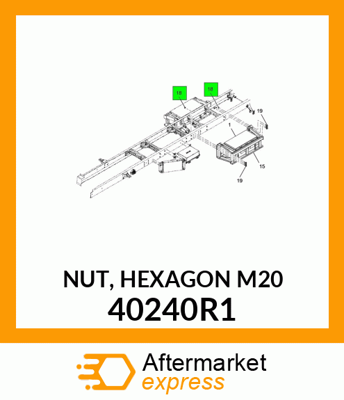 NUT, HEXAGON M20 40240R1