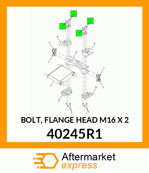 BOLT, FLANGE HEAD M16 X 2 40245R1