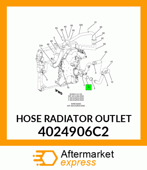 HOSE RADIATOR OUTLET 4024906C2