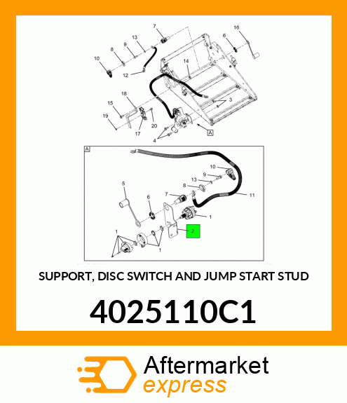 SUPPORT, DISC SWITCH AND JUMP START STUD 4025110C1