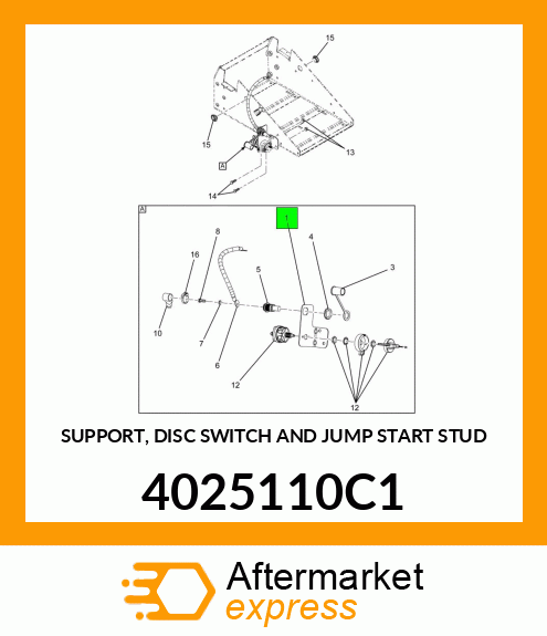 SUPPORT, DISC SWITCH AND JUMP START STUD 4025110C1