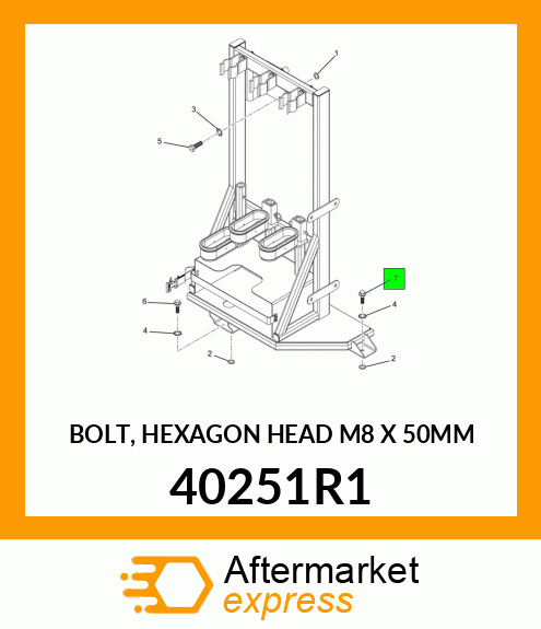 BOLT, HEXAGON HEAD M8 X 50MM 40251R1