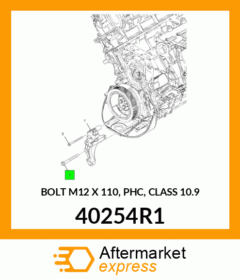 BOLT M12 X 110, PHC, CLASS 10.9 40254R1