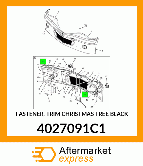 FASTENER, TRIM CHRISTMAS TREE BLACK 4027091C1