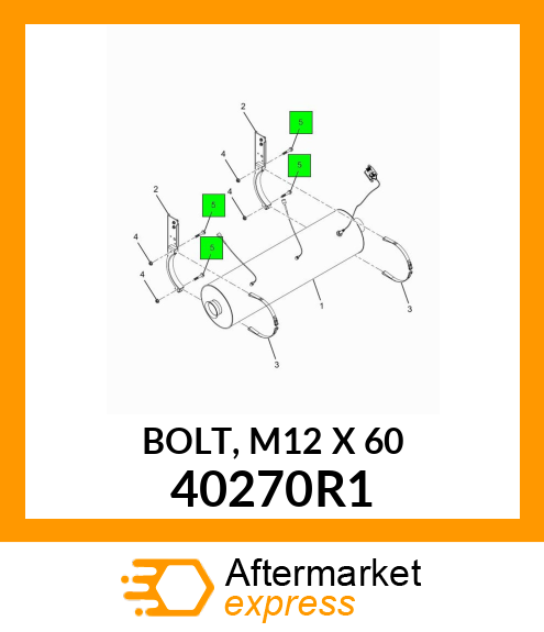 BOLT, M12 X 60 40270R1