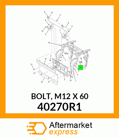 BOLT, M12 X 60 40270R1