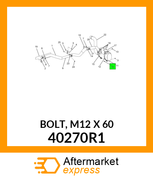 BOLT, M12 X 60 40270R1