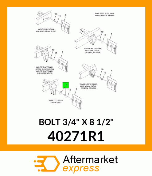 BOLT 3/4" X 8 1/2" 40271R1