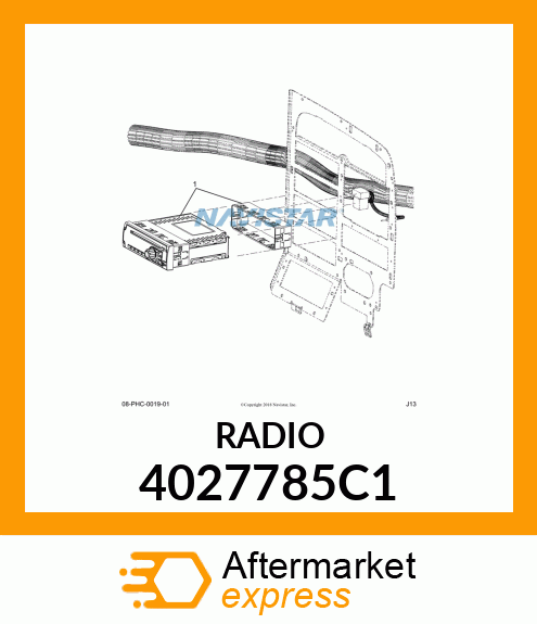 RADIO ASSEMBLY DEA500 AM/FM/WB/CLOCK /3MM AUXILIARY 4027785C1