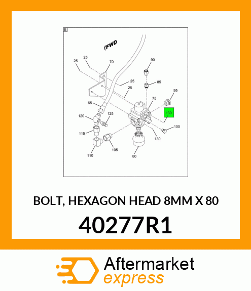 BOLT, HEXAGON HEAD 8MM X 80 40277R1