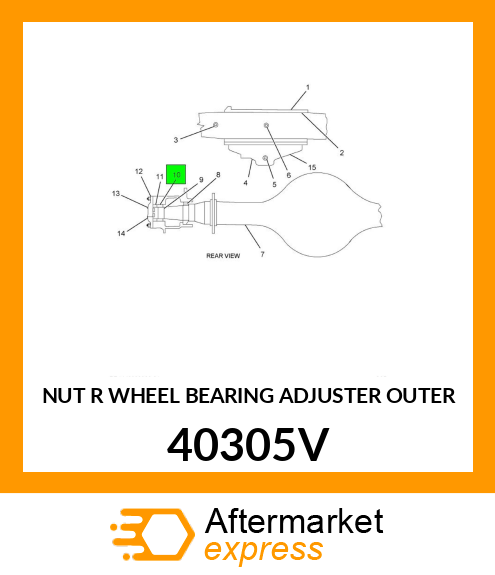 NUT R WHEEL BEARING ADJUSTER OUTER 40305V