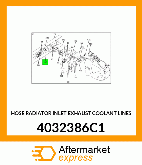 HOSE RADIATOR INLET EXHAUST COOLANT LINES 4032386C1