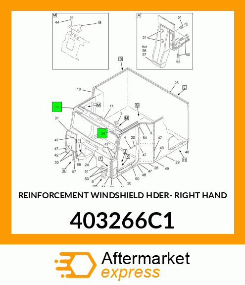 REINFORCEMENT WINDSHIELD HDER- RIGHT HAND 403266C1