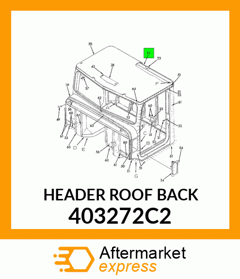 HEADER ROOF BACK 403272C2