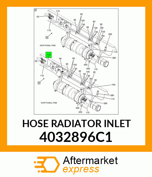 HOSE RADIATOR INLET 4032896C1