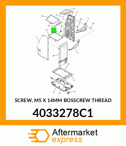 SCREW, M5 X 14MM BOSSCREW THREAD 4033278C1