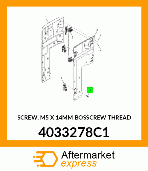 SCREW, M5 X 14MM BOSSCREW THREAD 4033278C1