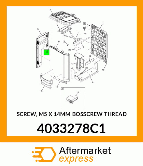 SCREW, M5 X 14MM BOSSCREW THREAD 4033278C1