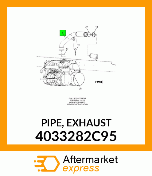 PIPE, EXHAUST 4033282C95