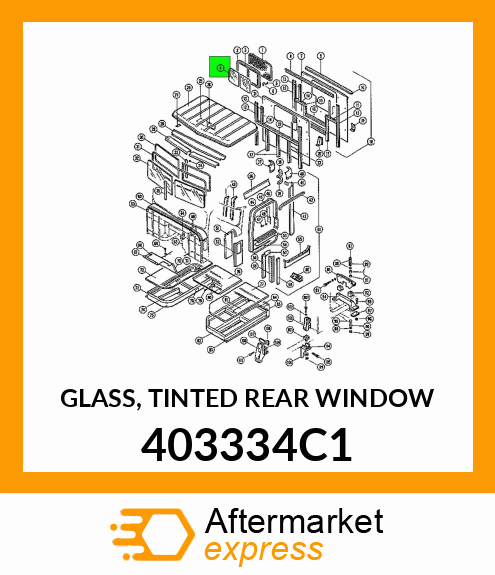 GLASS, TINTED REAR WINDOW 403334C1