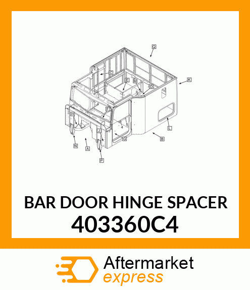 BAR DOOR HINGE SPACER 403360C4