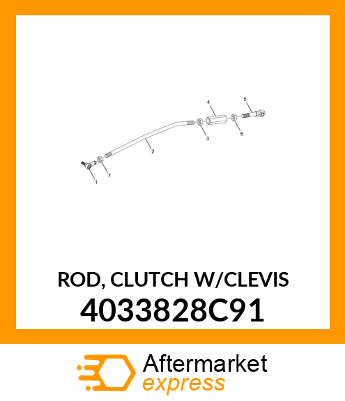 ROD, CLUTCH W/CLEVIS 4033828C91