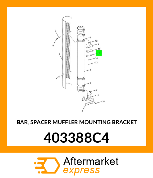 BAR, SPACER MUFFLER MOUNTING BRACKET 403388C4
