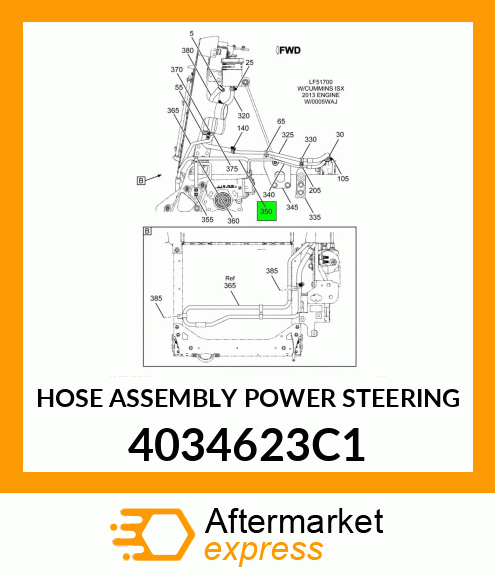 HOSE ASSEMBLY POWER STEERING 4034623C1