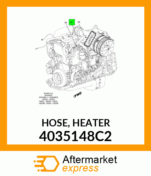 HOSE, HEATER 4035148C2