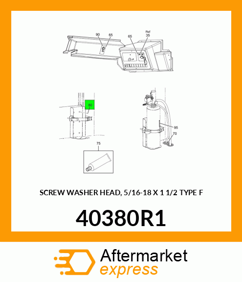 SCREW WASHER HEAD, 5/16-18 X 1 1/2 TYPE F 40380R1