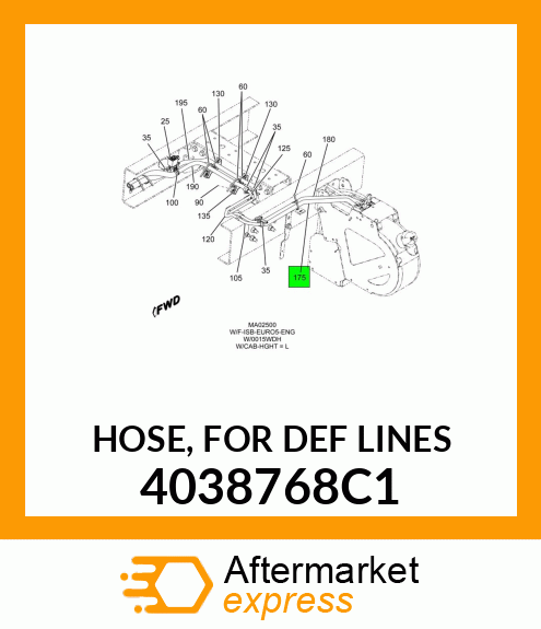 HOSE, FOR DEF LINES 4038768C1
