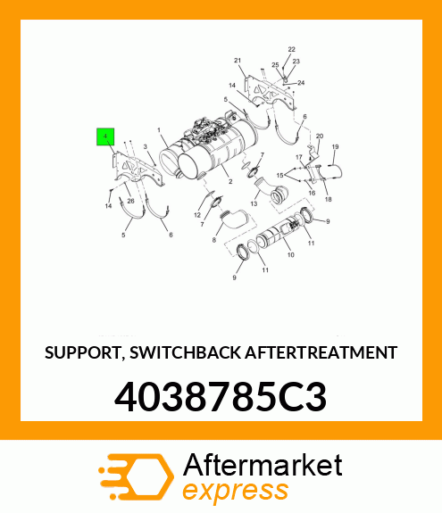 SUPPORT, SWITCHBACK AFTERTREATMENT 4038785C3