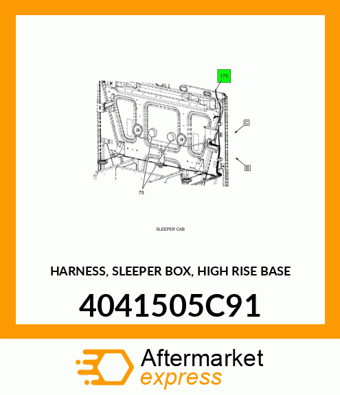 HARNESS, SLEEPER BOX, HIGH RISE BASE 4041505C91