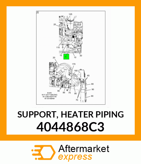 SUPPORT, HEATER PIPING 4044868C3