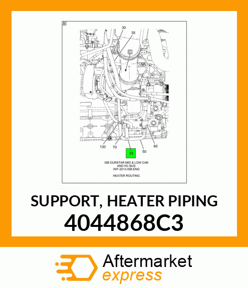 SUPPORT, HEATER PIPING 4044868C3