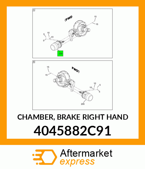 CHAMBER, BRAKE RIGHT HAND 4045882C91