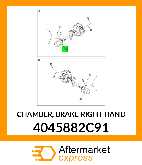 CHAMBER, BRAKE RIGHT HAND 4045882C91