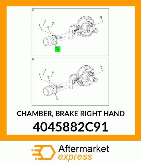 CHAMBER, BRAKE RIGHT HAND 4045882C91