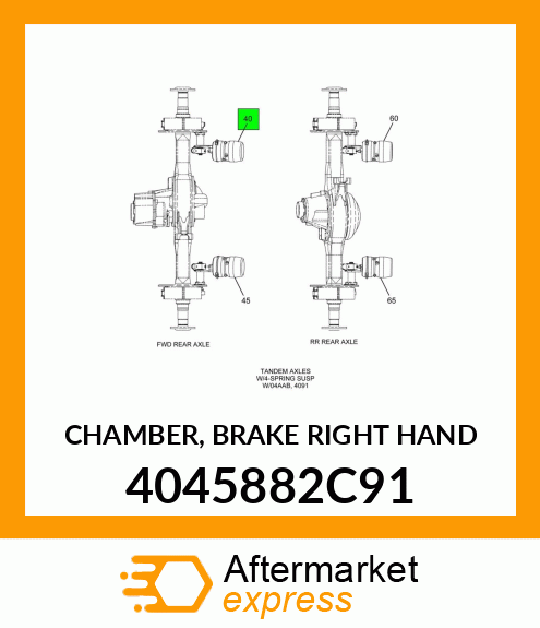 CHAMBER, BRAKE RIGHT HAND 4045882C91