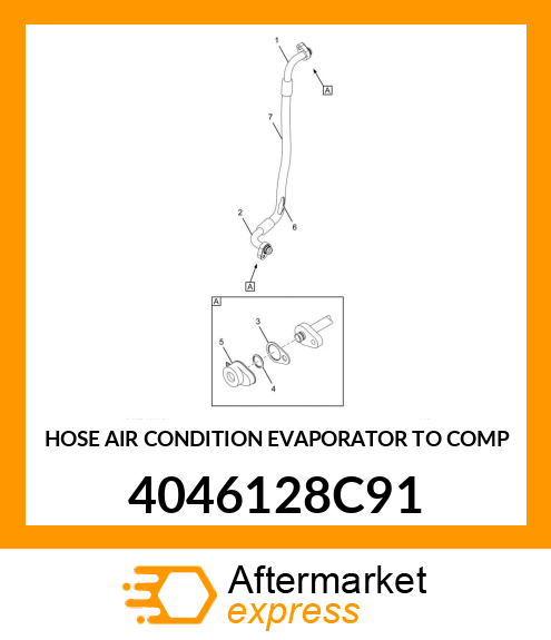 HOSE AIR CONDITION EVAPORATOR TO COMP 4046128C91