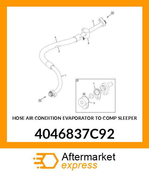 HOSE AIR CONDITION EVAPORATOR TO COMP SLEEPER 4046837C92