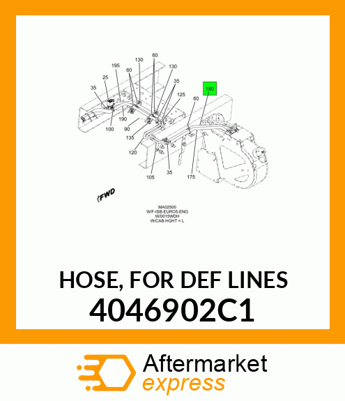 HOSE, FOR DEF LINES 4046902C1